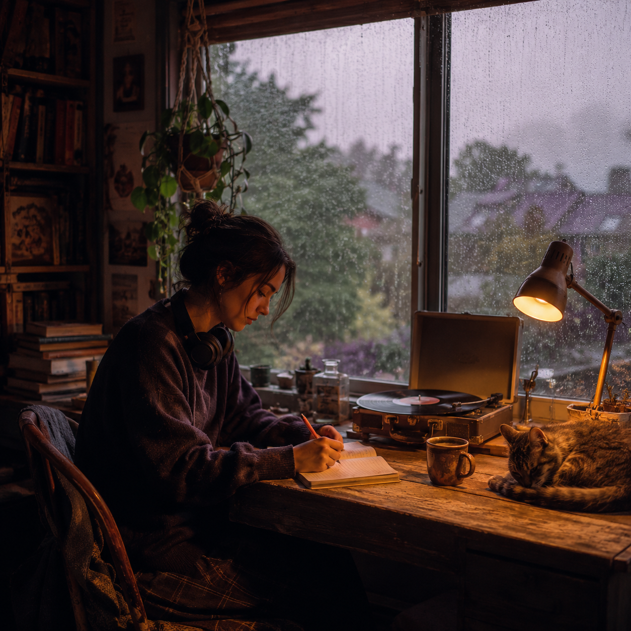 Rainy Desk